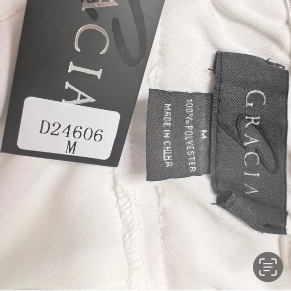 #A066 Gracia Romantic White Embroidered Lace Dress – Size M (NWT) - Picture 9 of 11